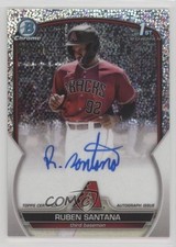 2023 Bowman Chrome Prospect Speckle Refractor /299 Ruben Santana Auto n0c