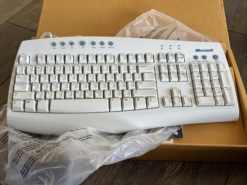 Microsoft Wired Keyboard Detachable Palm Rest Hot Key RT9410 X04-80803 OPEN BOX - Picture 2 of 12