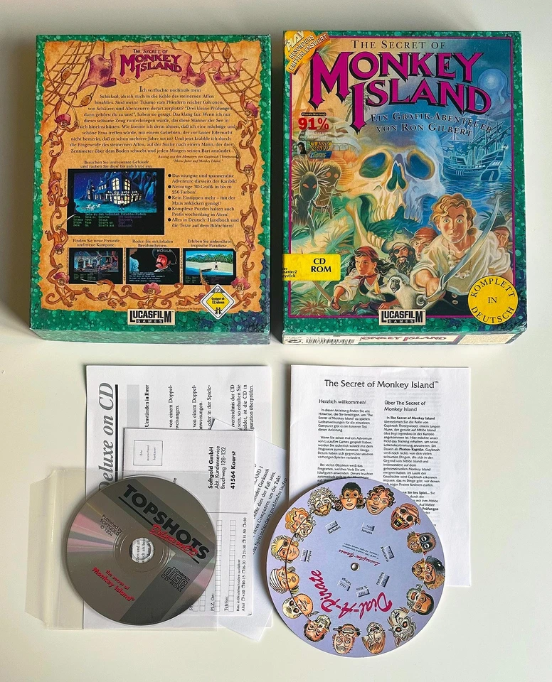 The Secret of Monkey Island • lucasfilm • PC DOS 1990 - PC Game • TOP CONDITION