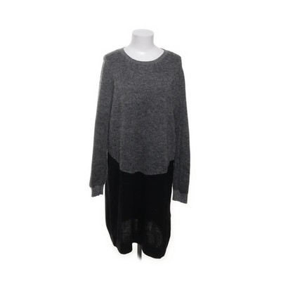 COS, Kleid, Größe: L, Grau/Schwarz, Alpakawolle/Polyamid/Wolle, Fischgräte #MPm