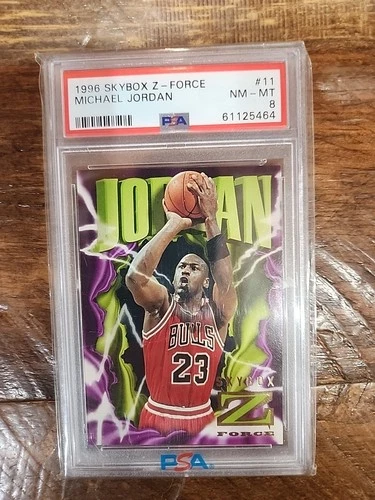 1996-97 Skybox Z-Force #11 Michael Jordan PSA 8 Graded Card NBA 96-97 ZForce