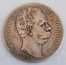 5 Lire argent 1879 R UMBERTO I ITALIE