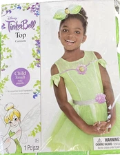 Disney Fairies Tinker Bell Top Halloween Costume Dress Up Clothes Size Small