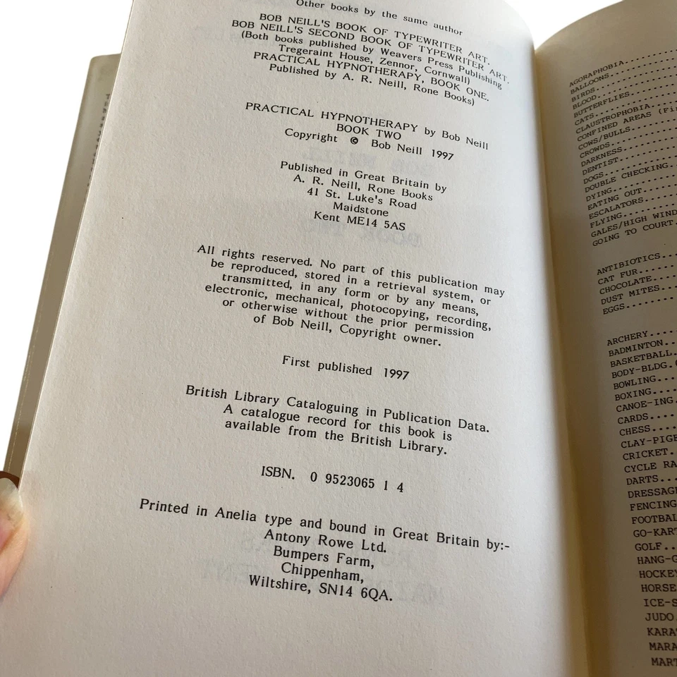 Practical Hypnotherapy Book Two Bob Neill Hardcover 1997 - Image 4 of 4