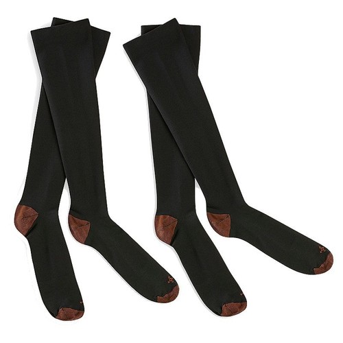 Tommie Copper Calze a Compressione Uomo Taglia L/XL Nero Confezione da 2, Nero Soild - Foto 2 di 3