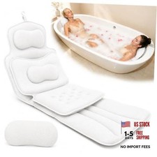 58" Full Body Bath Pillow for Two, Bath Tub Pillows for Head and Neck, White