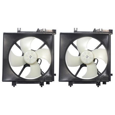 #ad Pair Radiator A C Condenser Cooling Fan Assembly For 2005 2014 Subaru Legacy $82.00