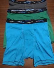 Hanes X-Temp XL Boy's 28-29 Inch Waist Boxer Briefs Underwear Gray Green Teal