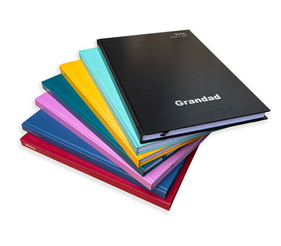 2026 A4 Large Personalised Diary Page a Day Planner Foil Print Hardback Custom