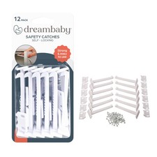 Childproof Cabinet Locks - 12 Safety Catches for Drawers and Cabinets