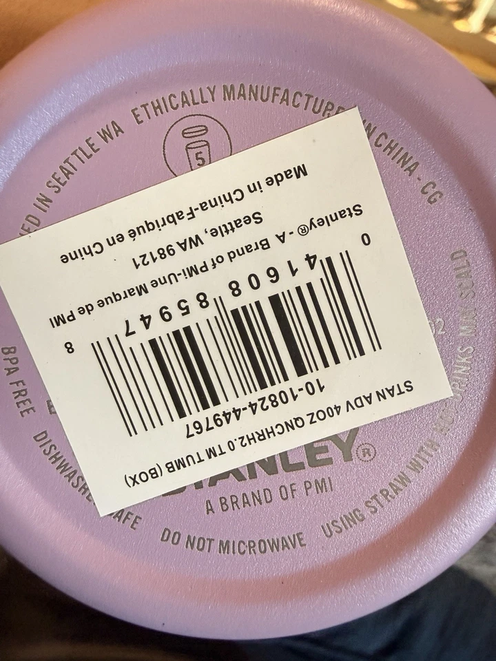 Vaso de acero inoxidable lavanda Stanley Quencher H2.0 FlowState 40 oz - NUEVO Foto 3 de 3