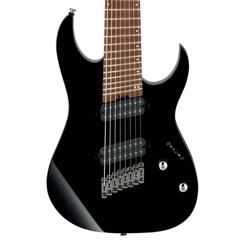 Open Box Ibanez RGMS8BK RG 8-String Multiscale Guitar - Black