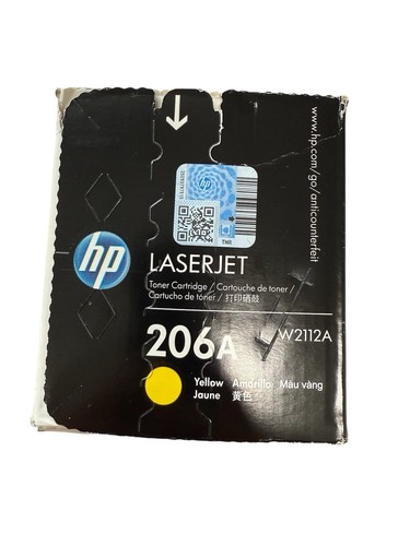 HP 206A LaserJet Original Toner Cartridge Jet Intelligence Yellow (W2112A) New - Afbeelding 2 van 5