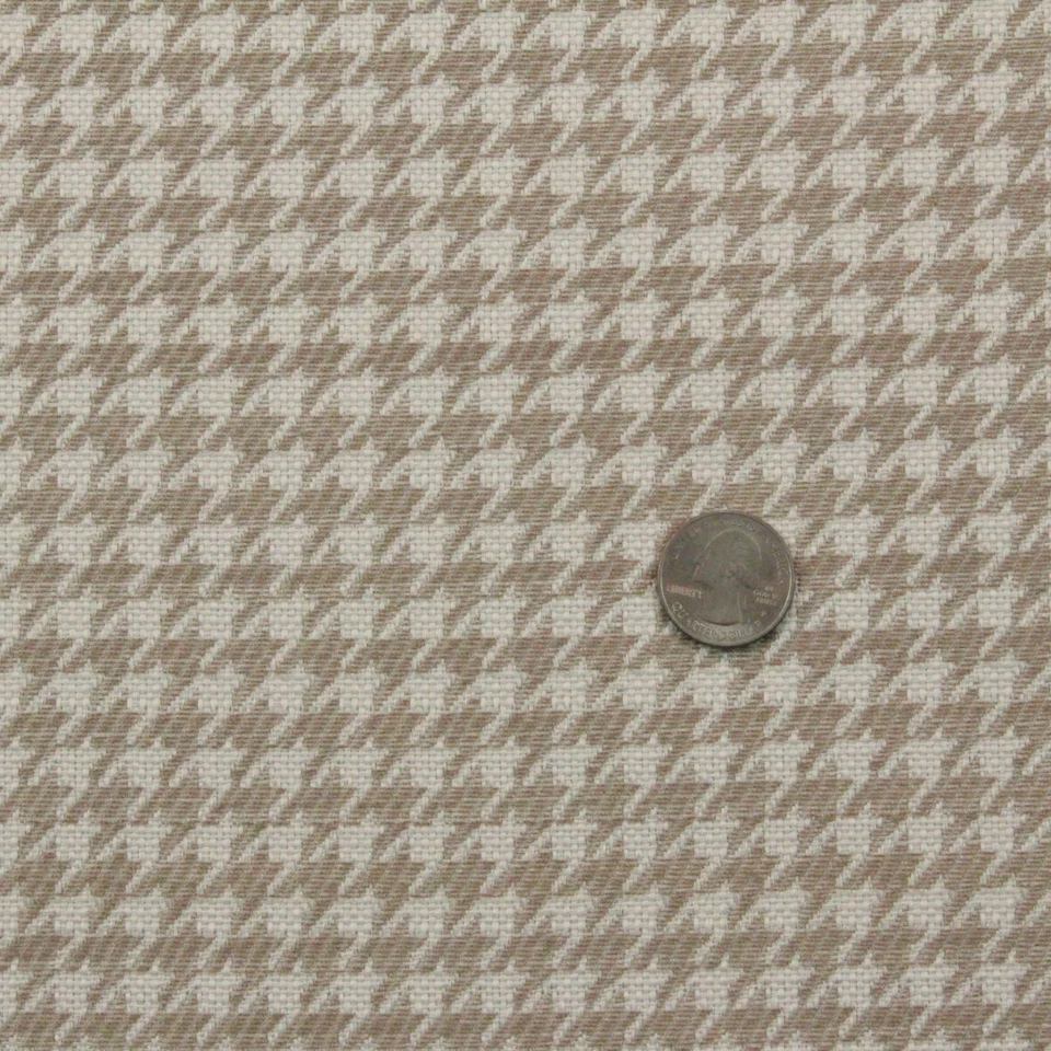 DESIGNER HOUNDSTOOTH CHECK FLAX WOVEN JACQUARD FURNITURE FABRIC BY YARD 55"W - Image 2 of 4