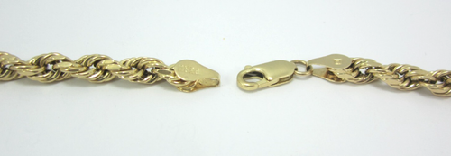 IMPRESIONANTE COLLAR CADENA ORO AMARILLO 10K ESTILO CUERDA (22-1/4") 10.1G - Imagen 3 de 5