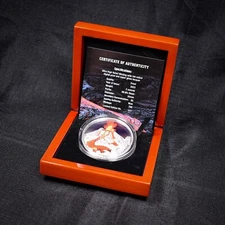 2023 Forces of Nature • VOLCANO • 2oz Silver Colorized Proof Ultra High Relief 