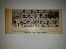 Forth Worth Cats 1937 Team Picture Homer Peel Hugh Shelley Jim McLeod