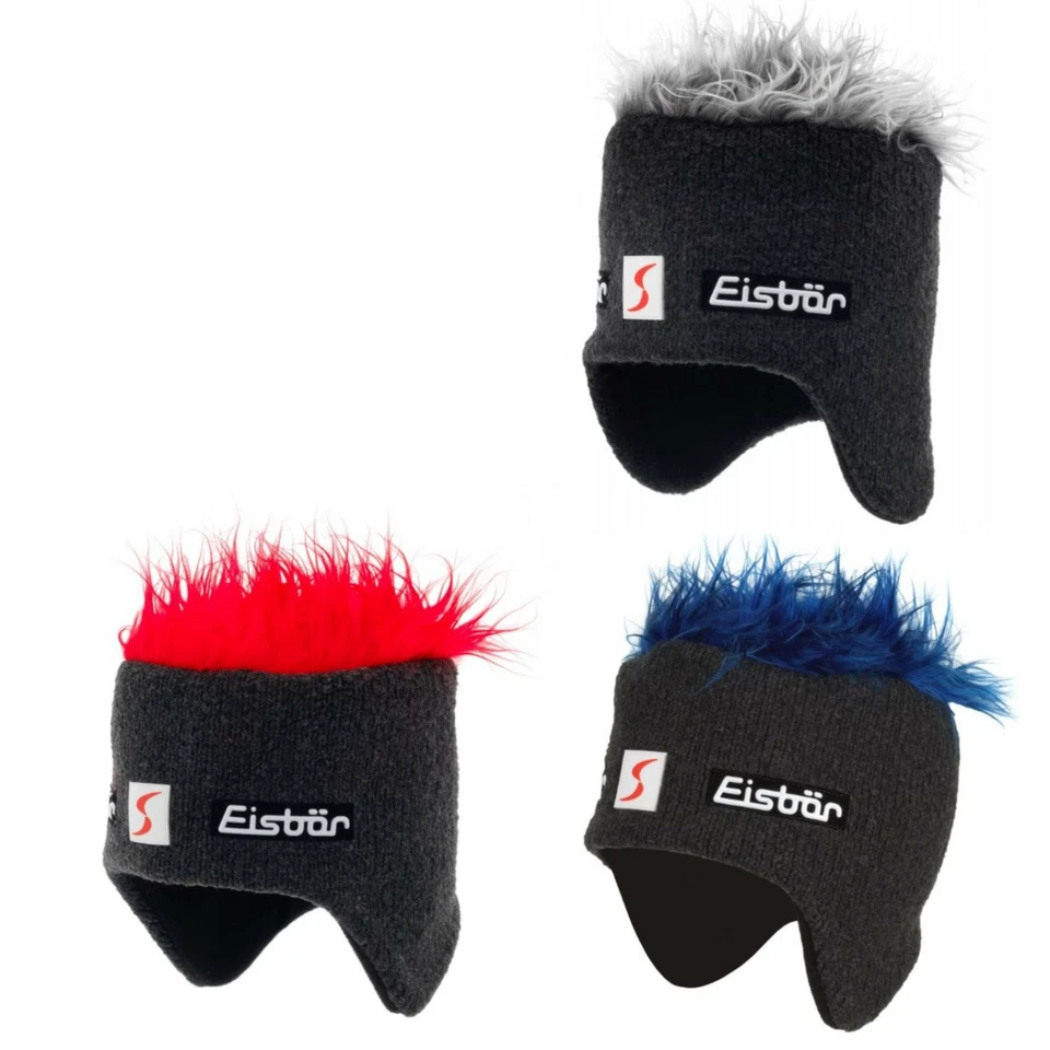 Eisbär Wintermütze Damen Herren Ski Winter Mütze Skimütze Mütze mit Haaren