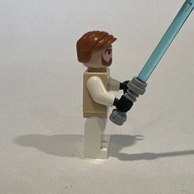 Lego Star Wars Obi-Wan Kenobi Minifigure (Clone Wars) sw0197 with Lightsaber