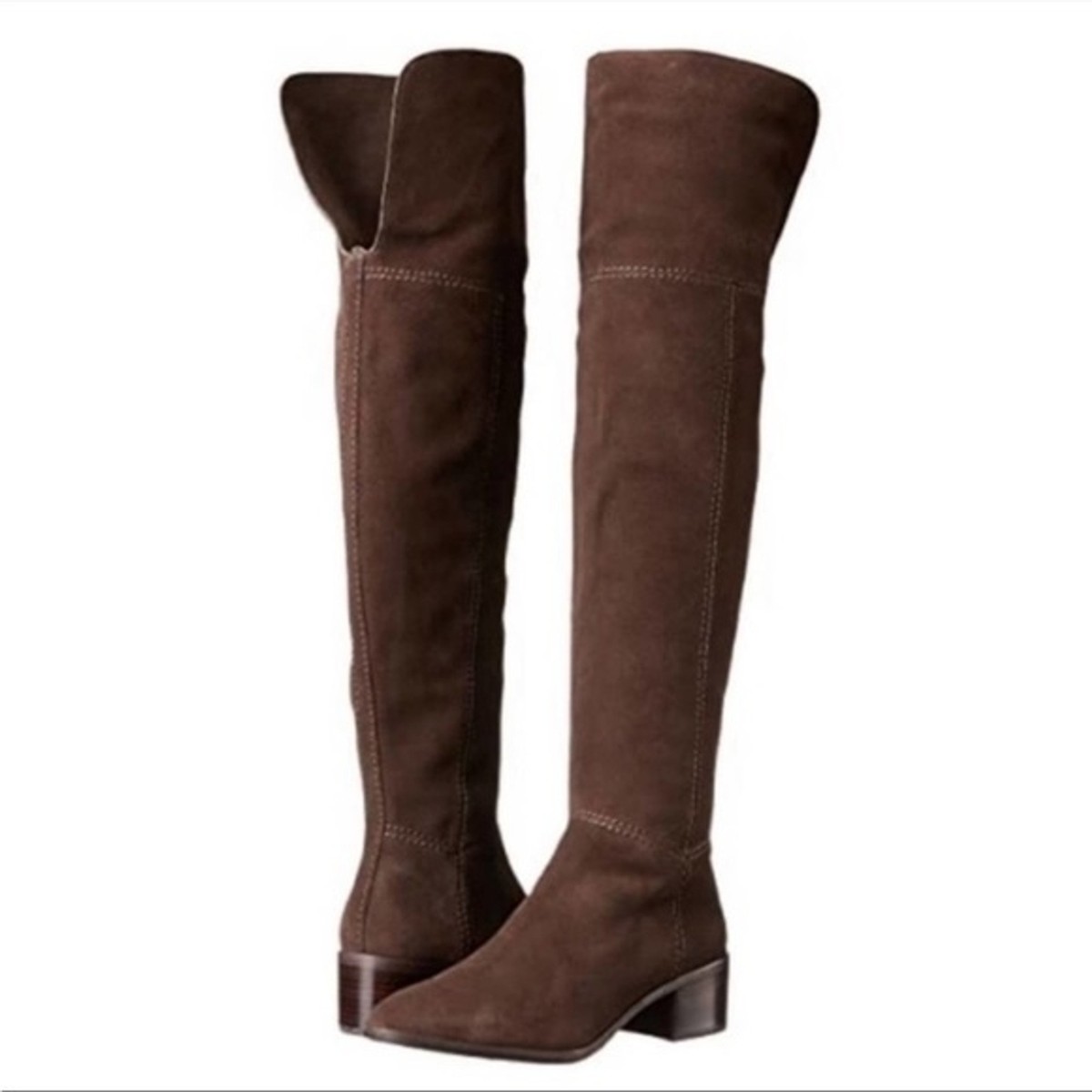 Coach Lucia Knee High Brown Suede Boots Size