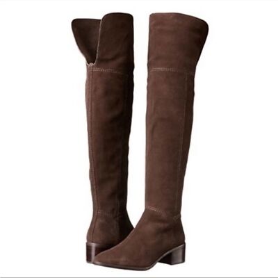 Coach Lucia Knee High Brown Suede Boots Size