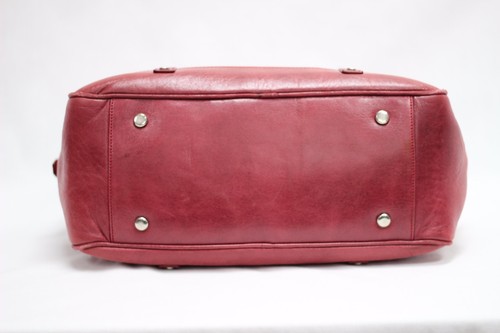 LANVIN Satchel Shoulder bag Pink Mauve Leather Silver Chain Straps Logo Charm - Picture 6 of 12