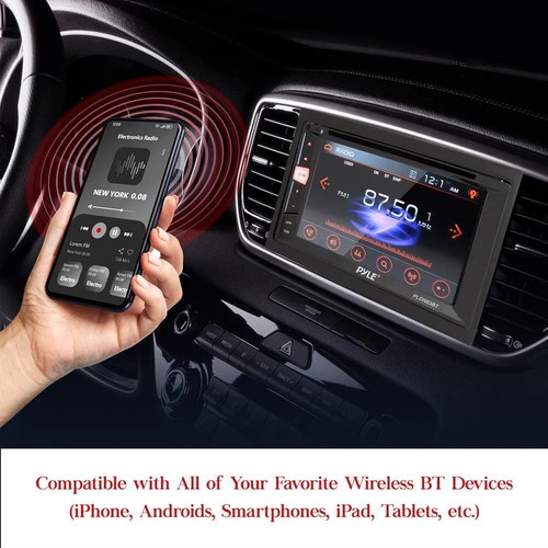 Pyle PLDN83BT.5 Double Din DVD Car Stereo Player Bluetooth in-Dash Car Stereo - Picture 6 of 7