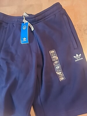 Adidas Originals Men's Adicolor Essentials Trefoil Shorts Navy Blue,SZ,  Small