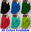 2 Layer Reversible Skirts Belly Dance Costume Gypsy 9 Yd Fulll Circle Jupe Gonna