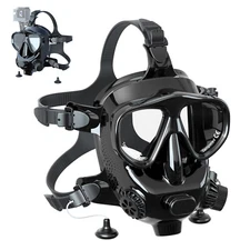 180° View Panoramic Full Face Scuba Diving Mask Support Scuba Tank for GoPro DJI