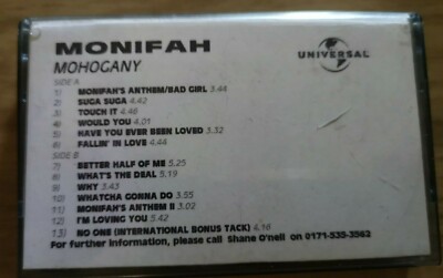 Monifah - Mohogany - PROMO Cassette - Universal UK