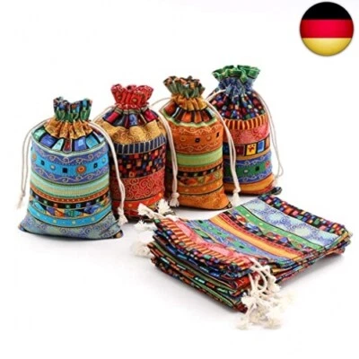 SUMDIRECT 20Pcs Jutesäckchen Jutebeutel, Geschenksäckchen, Jute Sack, Baumwolle Säckchen m