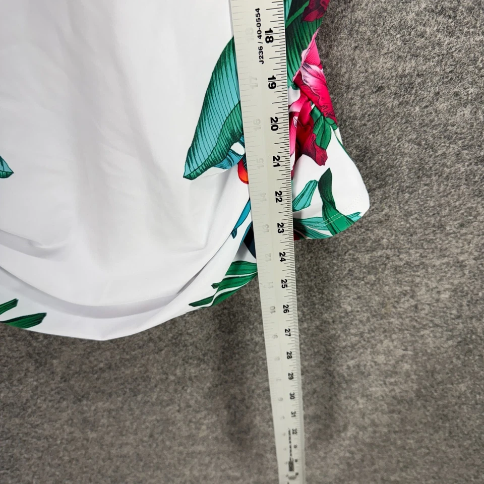 Tankini Top Mujer XL Blanco Floral Sin Marca Forrado Push Up Traje de Baño Foto 4 de 4