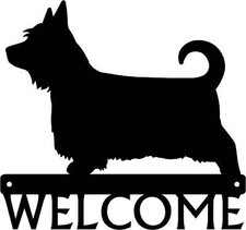 Silky Terrier Dog Welcome Sign - Made in America - Outdoor Decor