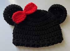 Handmade Minnie Beanie 0-3 Months