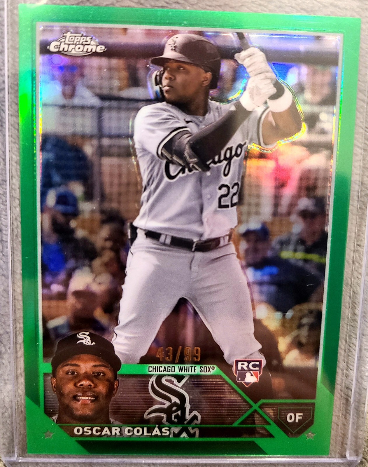 💥2023 Topps Chrome Oscar Colas True Green /99 #145