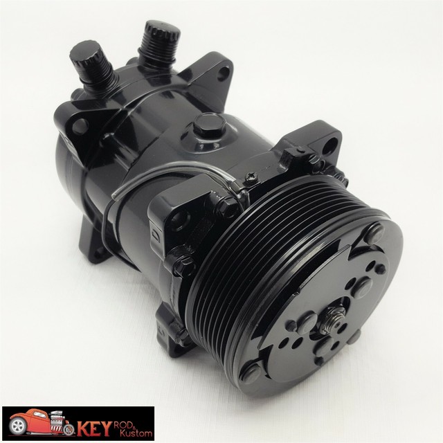 Black Sanden 508 Style AC Air Compressor Serpentine Belt Air