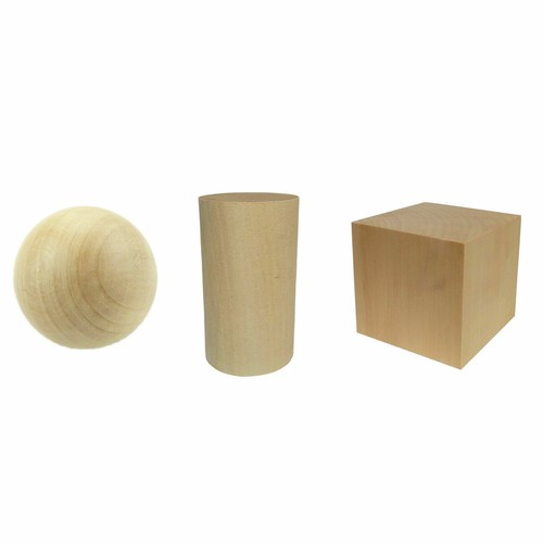 Natural Wooden Craft Wood Balls/Cube/Cylinder Crafts Supplies 6mm 8 10 12~90mm - Picture 1 of 6