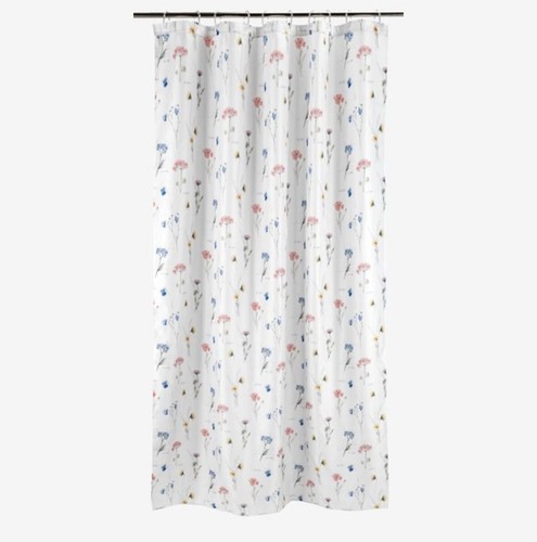 SHOWER CURTAIN POLYTHENE FABRIC MODERN DESIGNER WASHABLE + 12 HOOKS 150x200CM - Picture 8 of 9