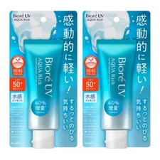 2x Biore UV Face Body Sunscreen Aqua Rich Watery Essence SPF50+ PA++++ Ver. 2023