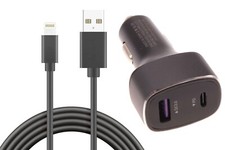 USB Cable 36W PD Fast Car Charger Long Cord USB-C Port Power for Cell Phones