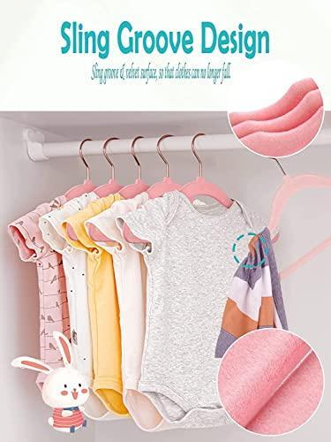 Premium Velvet Baby Hangers for Closet 50 Pack, 11.8 Safe Durable Baby  Clothes