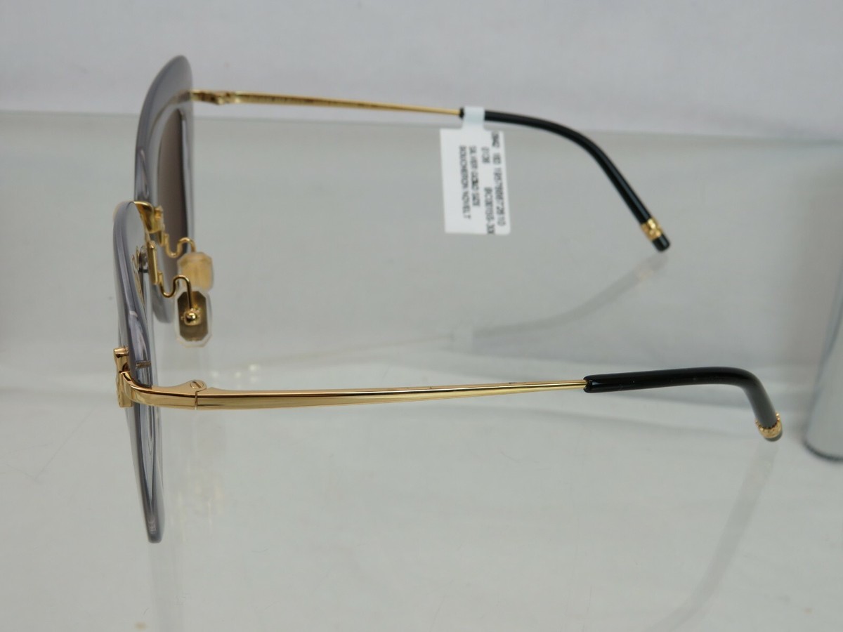 BOUCHERON SILVER GOLD BC0015S 006 CAT EYE 47MM SQUARE SUNGLASSES $ 800 FRANCE Boucheron New Sunglasses Cateye Blue Gold Mirror BC0015S 007  main image 3