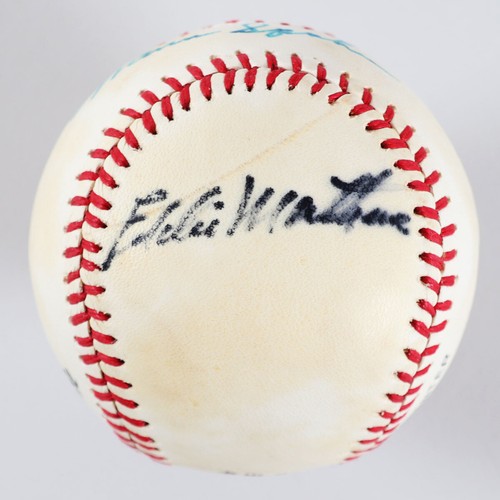 Warren Spahn & Eddie Matthews Signed Baseball Braves - COA JSA - Picture 2 of 7