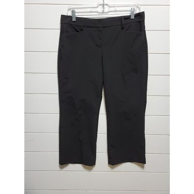 Express womens size 8 black high rise Editor trouser dress pant straight ankle