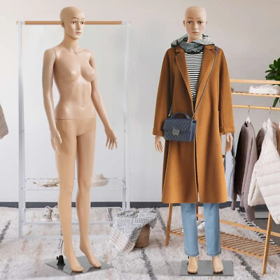 PIKAQTOP 69" Female Mannequin Realistic Full Body Display Head Arm Rotation Metal Base