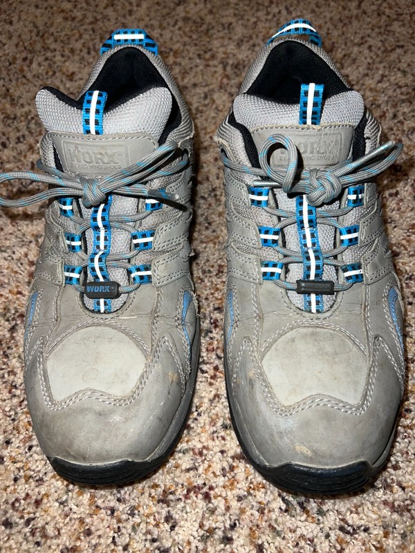 Red Wing Worx women's gray and blue steel toe sneakers size 10 M US, 41.5 EUR