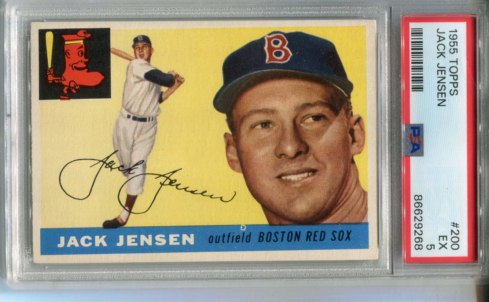 1955 Topps #200 Jack Jensen PSA 5 EX Boston Red Sox