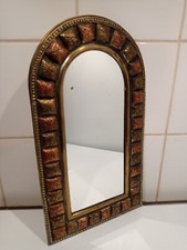 Joli Miroir Oriental Cadre Vintage Metal 32x18cm