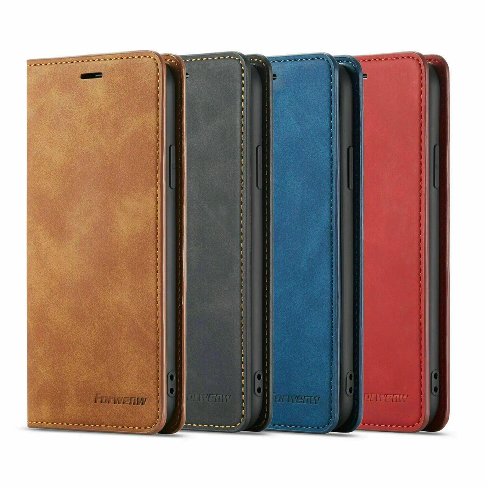 Leather Case For iPhone 16 15 14 13 12 11 Pro Max XS XR Flip Wallet Phone Cover - Image 2 of 4